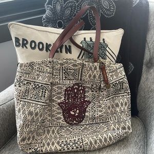 Lucky Brand Tribal Hamsa tote